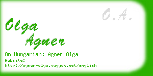olga agner business card